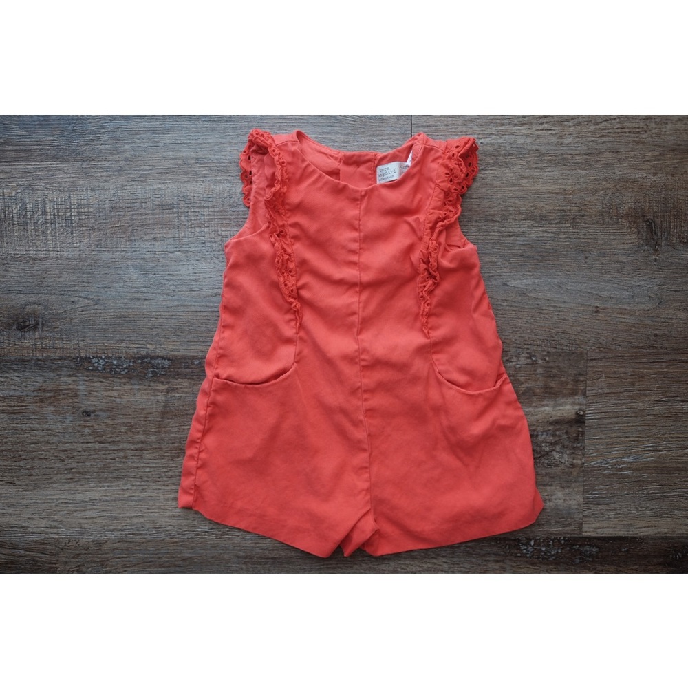 Zara baby girl red shorts romper